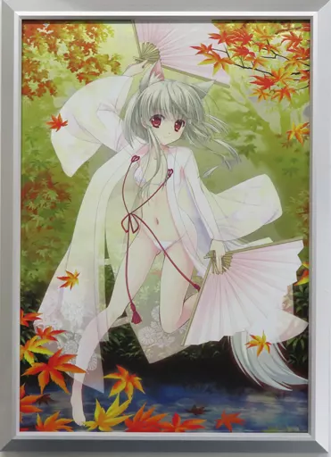 [額装付き]【神楽黎明記】A4メタルポスター 巫女舞 ナツ様(山本和枝) C99/でぼの巣製作所