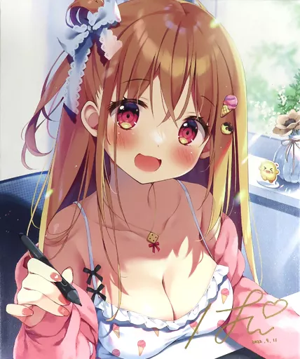 [直筆サイン入り]【オリジナル】ぱんちゃんF8キャンバスアート(ぱん) こみっくトレジャー40/ぱんのみみ