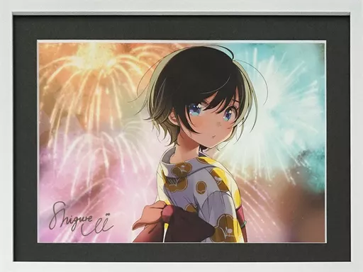 gaji-ra専用　しぐれうい　サイン入り　複製原画 サイン入り複製原画 D 「雨に乞う」 | pixiv WAEN GALLERY