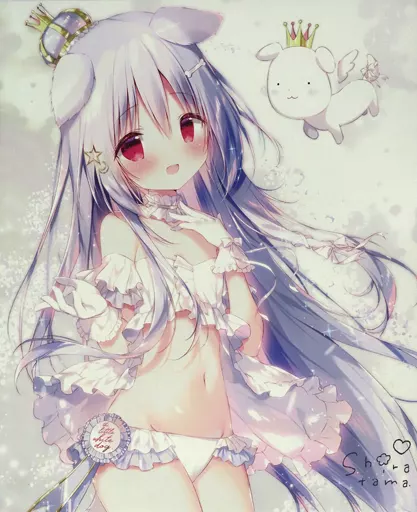 [直筆サイン入り]【オリジナル】しろいいぬキャンバスアート(しらたま) C99/しらたまこ