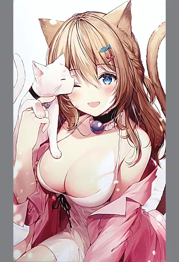 同人その他雑貨　【オリジナル】キャンバスアート 絵柄A HONEY CAT(necomi) necomi初個展「PHONOGRAPHIC」/necomicle＆pixiv WAEN GALLERY