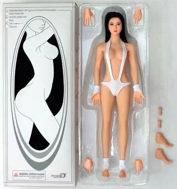 ドール　シームレス女性素体(タンスキン/黒髪ロング) Ver.4.0 Middle Breast 1/6 可動式フィギュア