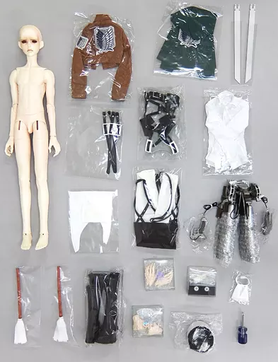 リヴァイ兵長 お掃除兵長変身セット同梱版 「進撃の巨人」 キャストドール(ボンベ固定部分に接着剥がれあり/箱不備(小))