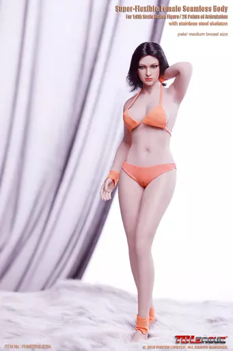 ドールアクセサリー　1/6用 女性シームレスボディ ペール ミドルバスト ナチュラルナイスボディ