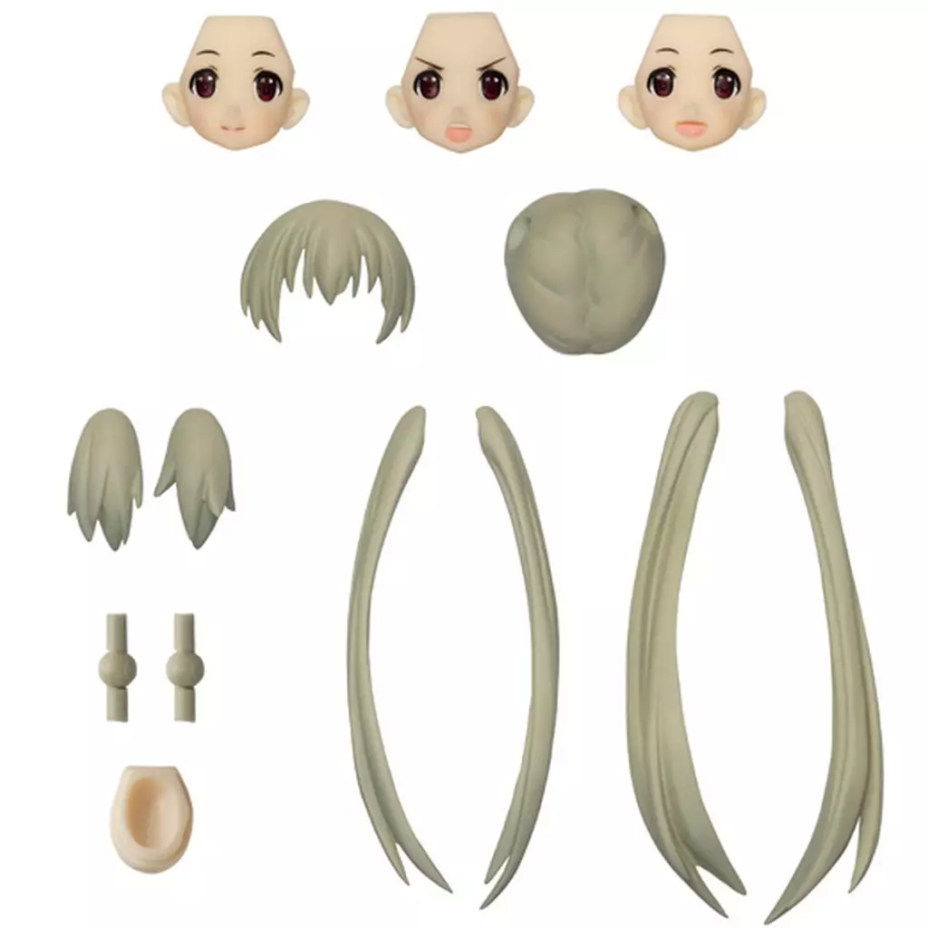 ドールアクセサリー　アサルトリリィ＆カスタムリリィ用 ヘッドパーツセットTYPE-C(亜麻色) 「カスタムリリィ」