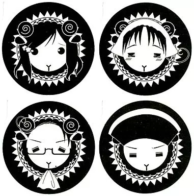ハンガリー&オーストリア&神聖ローマ&ちびたりあ コースター(4枚組) 「ヘタリア×羊でおやすみシリーズ Vol.3」 アニメイト購入特典