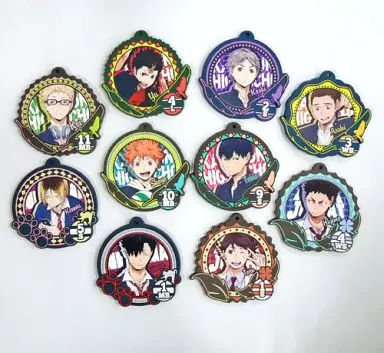 ハイキュー　トレーディング ラバーコースター　10個 駿河屋 -<中古>全10種セット 「ハイキュー!! トレーディングラバー