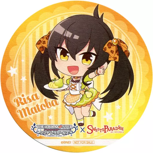 的場梨沙 オリジナルコースター 「アイドルマスター シンデレラガールズ×SWEETS PARADISE」 メニュー注文特典