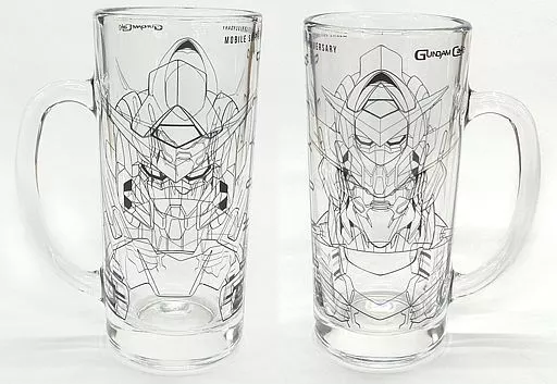 未使用ガンダムカフェ ガンダムエクシア ガンダムバルバトスルプス ジョッキグラス 未使用ガンダムカフェ ガンダムエクシア ガンダムバルバトスルプス