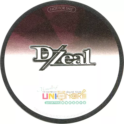 D/Zeal オリジナルコースター 「THE IDOLM＠STER MILLION LIVE! 6thLIVE TOUR 開催記念展示会 Memories of UNI-ON＠IR!!!!」 コラボラテアート注文特典
