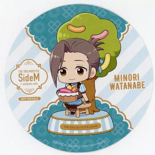 渡辺みのり 特典コースター 「アイドルマスター SideM×animatecafe」 メニュー注文特典