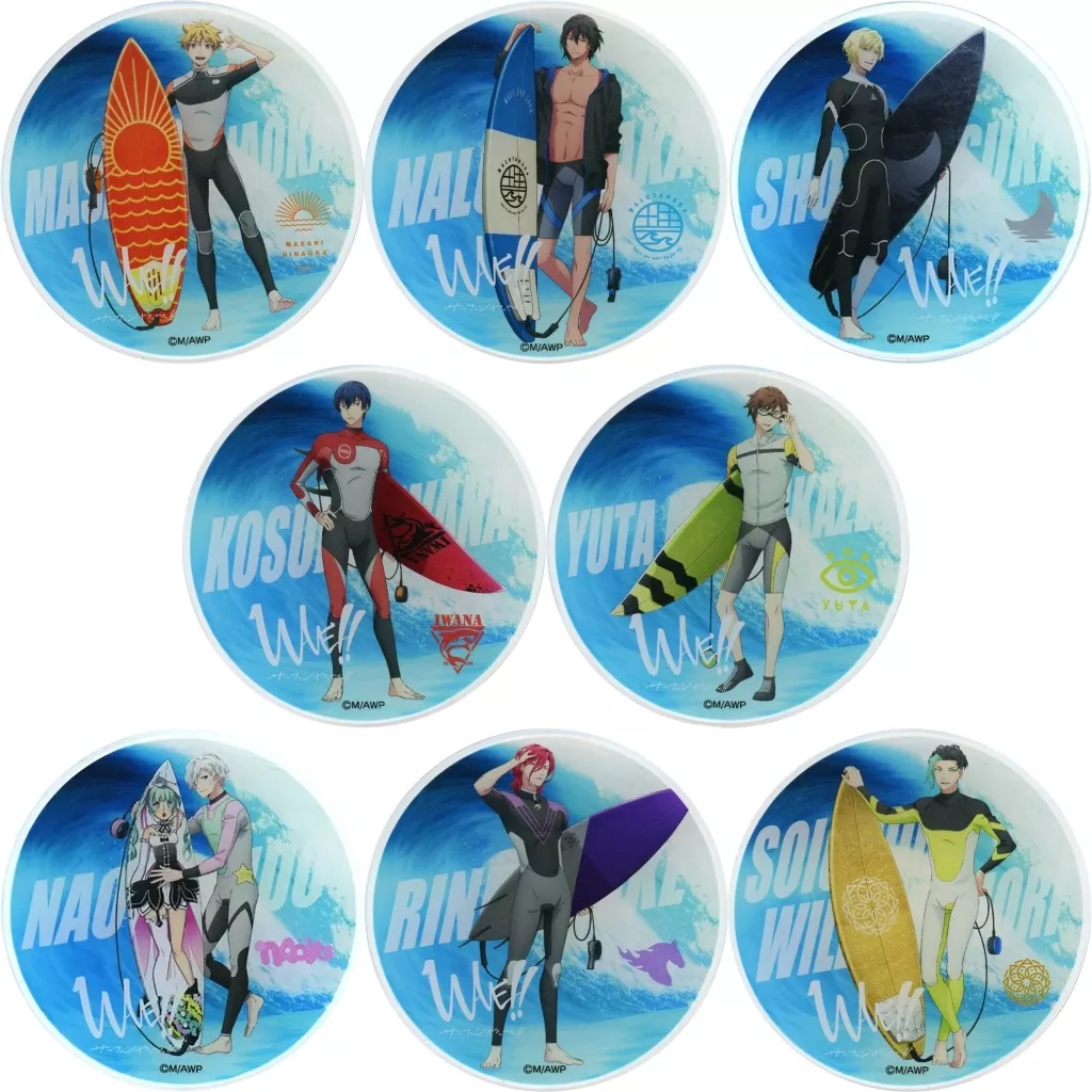 マグカップ・湯のみ　全8種セット 「WAVE!!～サーフィンやっぺ!!～×PRINCESS CAFE オリジナルアクリルコースター」