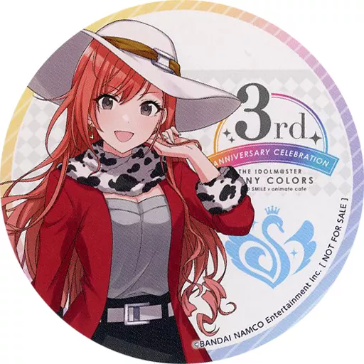 有栖川夏葉 コースター 「アイドルマスター シャイニーカラーズ 3rd ANNIVERSARY CELEBRATION×GOOD SMILE×animatecafe」 メニュー注文特典