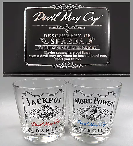 [単品] ロゴ(Jackpot/MorePower) グラス2個1セット 「デビルメイクライ トリプルパック グラス＆コースターセット」