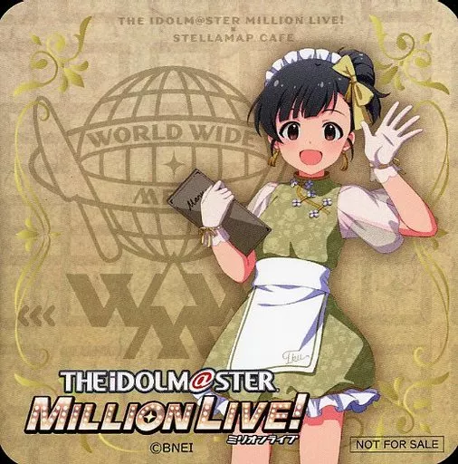中谷育(等身) オリジナルコースター 「-World Wide Meal- アイドルマスター ミリオンライブ!×STELLAMAP CAFE」 コラボメニュー注文特典