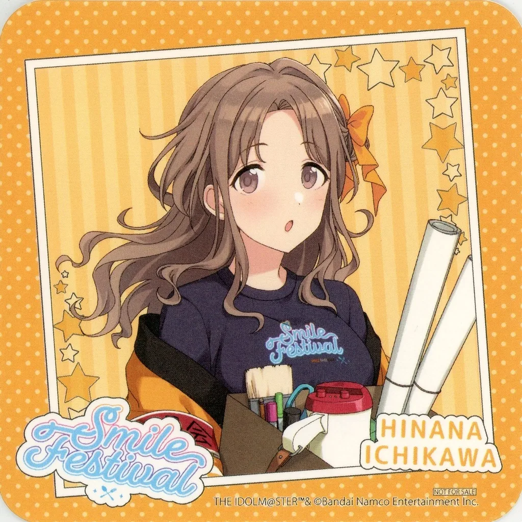 市川雛菜(等身) ランダムノベルティコースター 「THE IDOLM＠STER SHINY COLORS×SMILE BASE CAFE SMILE FESTIVAL」 メニュー注文特典 BOX A