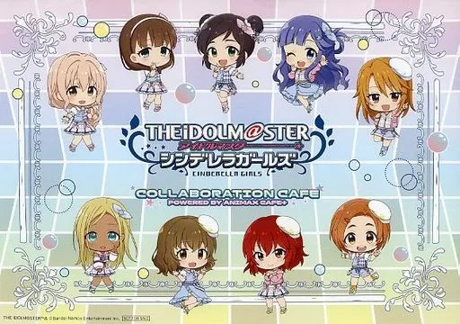 集合 ペーパーランチョンマット 「アイドルマスター シンデレラガールズ コラボレーションカフェ powered by Animax Cafe+」 カフェ利用特典 前半