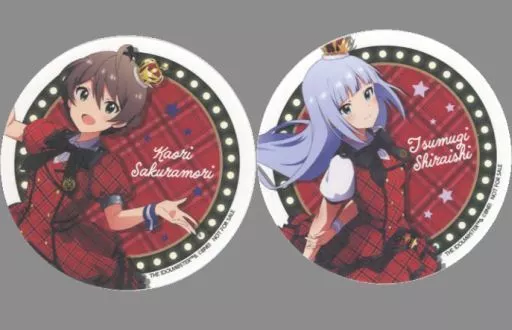 桜守歌織＆白石紬 コースター2枚セット 「Giftオンラインくじ×アイドルマスター ミリオンライブ! プロローグ・ルージュver.」 10連キャンペーン特典