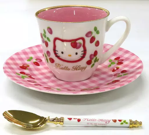 ✨1999年✨ ハローキティ誕生25周年記念コレクション カップ&ソーサー 駿河屋 -<中古>ハローキティ(フェイス/いちご) 誕生25周年記念
