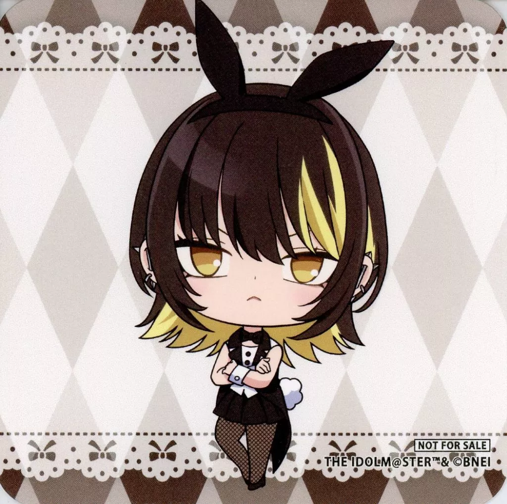 斑鳩ルカ ミニキャラコースター 「アイドルマスター シャイニーカラーズ×SMILE BASE CAFE 第二弾 Spring Rabbit Party」 ユニットドリンクメニュー注文特典