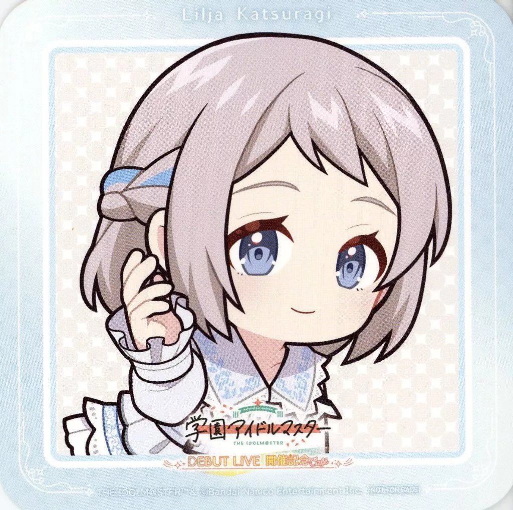 葛城リーリヤ(ミニキャラ) オリジナルコースター 「学園アイドルマスター×SWEETS PARADISE DEBUT LIVE 開催記念Cafe」 コラボメニュー注文特典