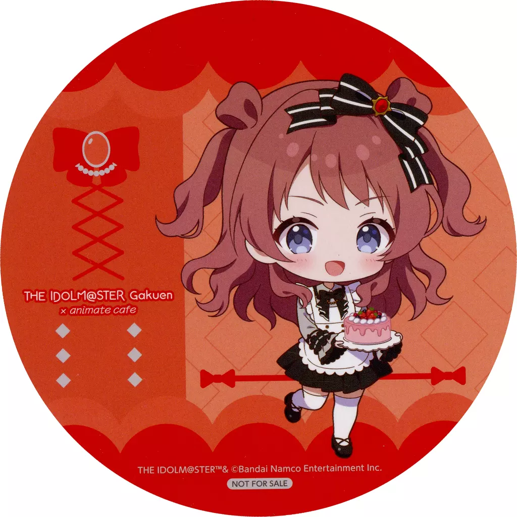 花海咲季(ミニキャラ) コースター 「学園アイドルマスター×animatecafe」 メニュー注文特典