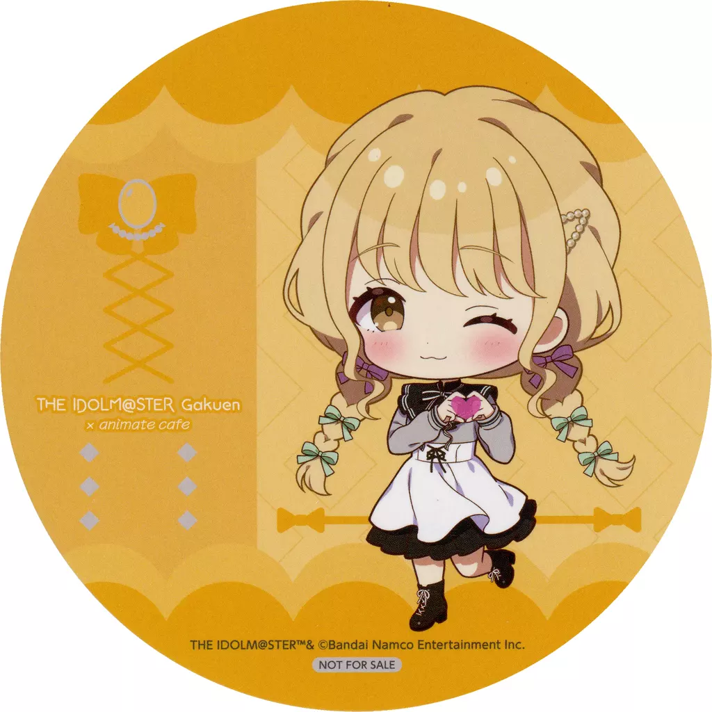 藤田ことね(ミニキャラ) コースター 「学園アイドルマスター×animatecafe」 メニュー注文特典