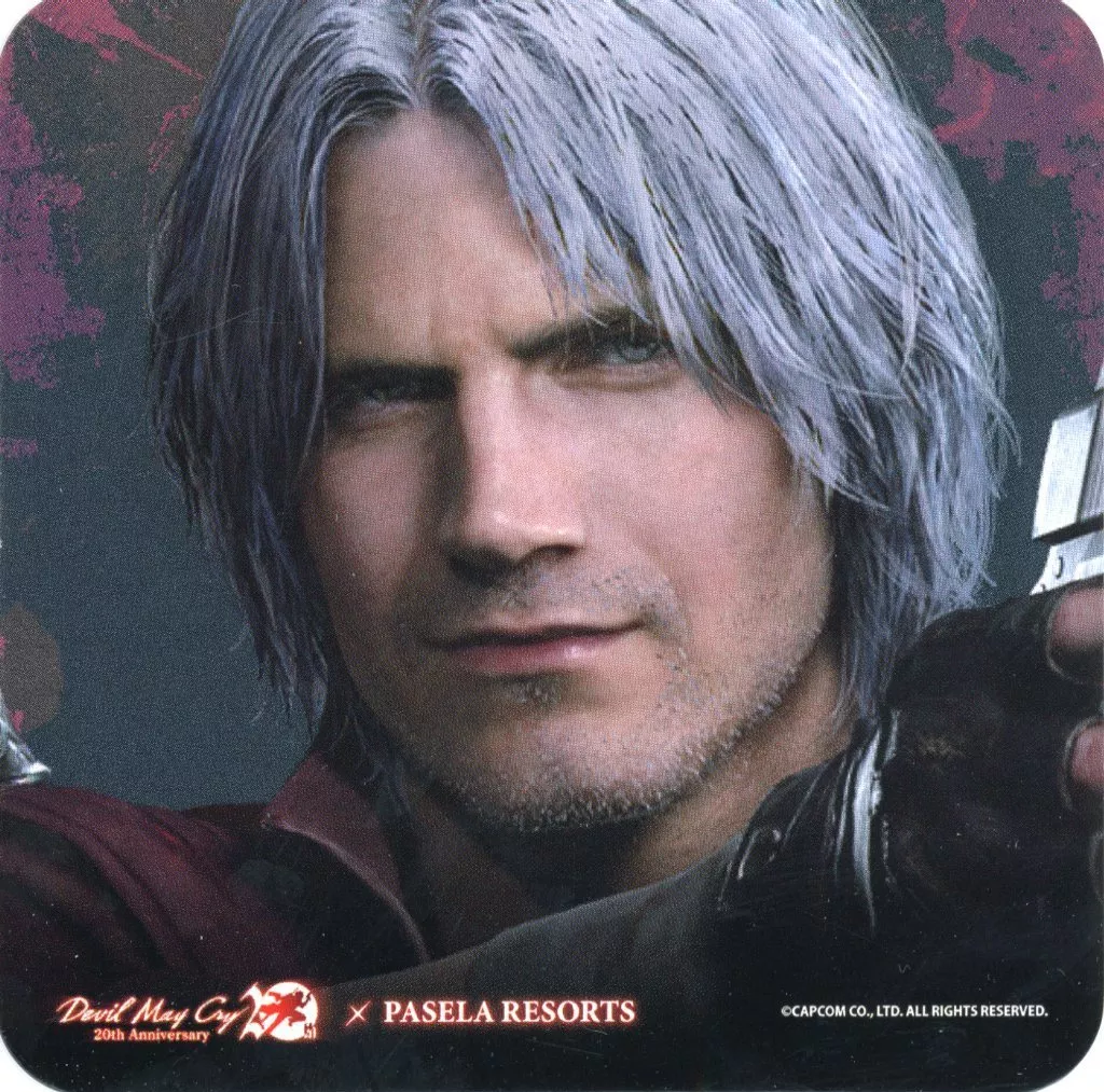 ダンテ(中央分け目) オリジナルコースター 「デビルメイクライシリーズ×パセラ シリーズ20周年記念コラボカフェ」 ドリンク注文特典