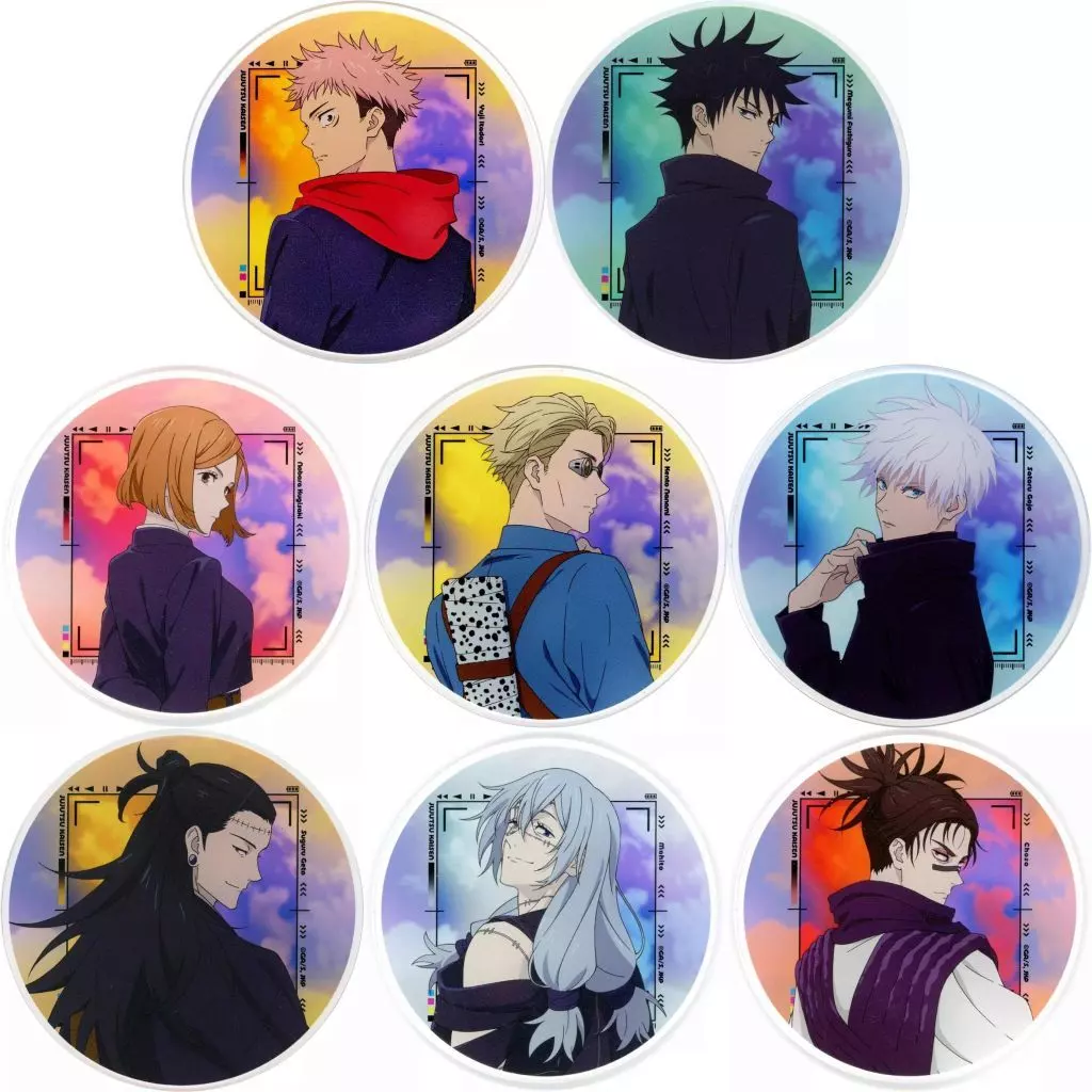 全8種セット トレーディングアクリルコースター 「呪術廻戦 フェア 2024 ~渋谷事変~ Gratte animatecafe」 メニュー有償特典