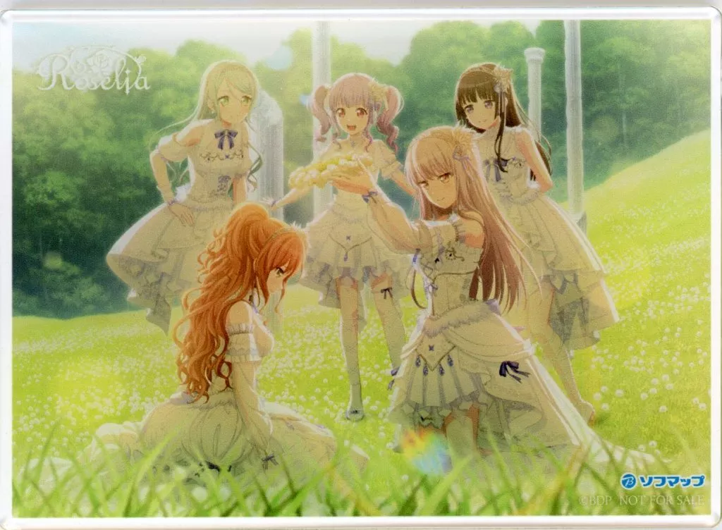 Roselia アクリル 「CD BanG Dream! ガールズバンドパーティ! Roselia 15th Single 礎の花冠」 ソフマップ・アニメガ購入特典_image