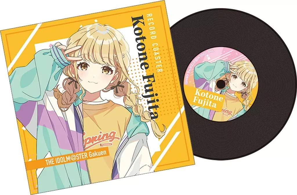 藤田ことね レコード風コースター 「学園アイドルマスター」