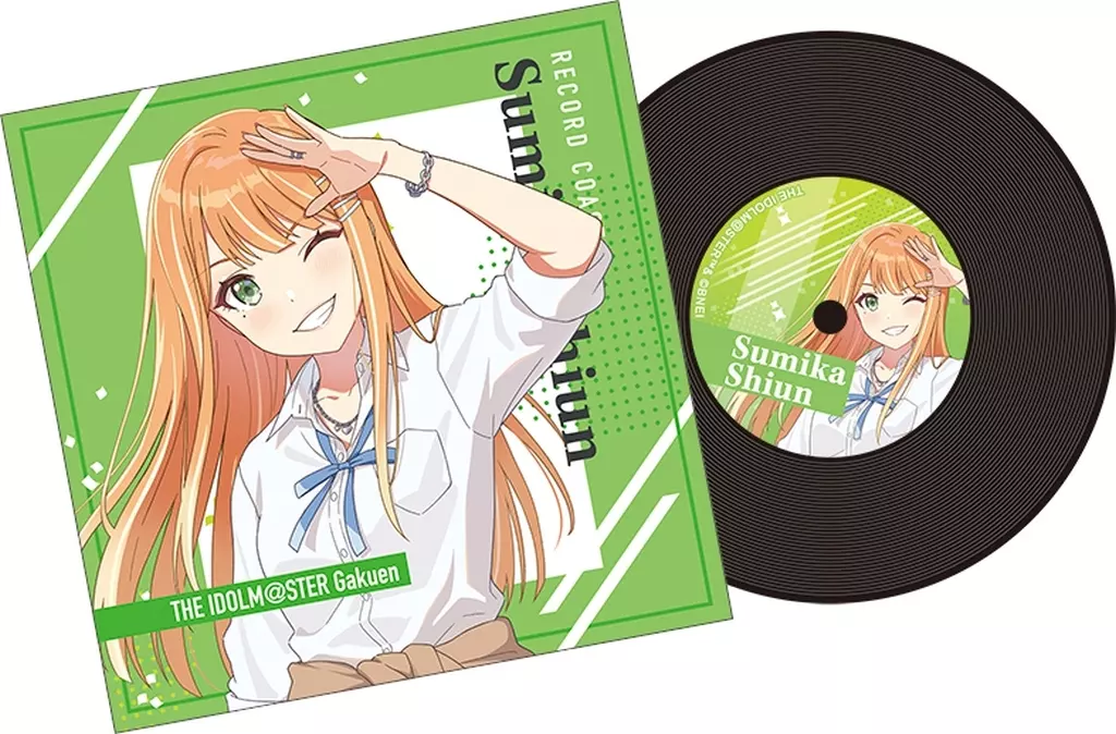 紫雲清夏 レコード風コースター 「学園アイドルマスター」
