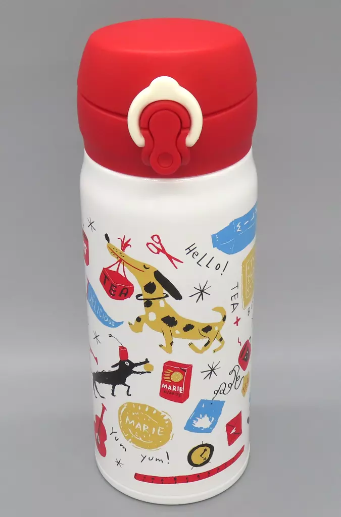 サーモス ワンタッチボトル 400ml レッド 「Afternoon Tea×森永」