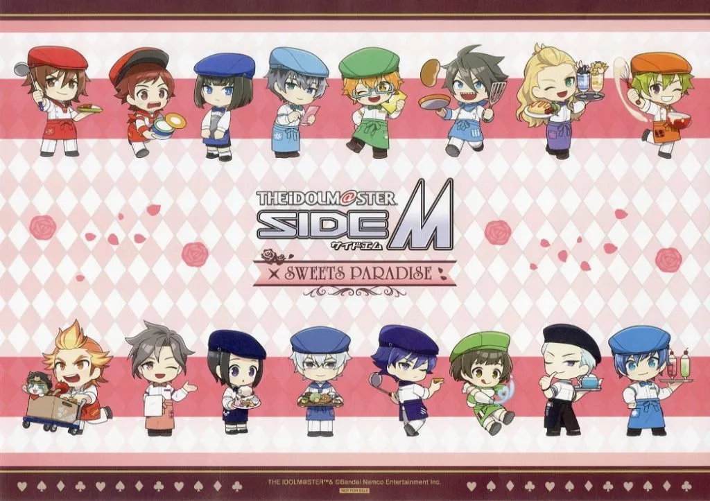 集合(ミニキャラ) ペーパーランチョンマット 「アイドルマスター SideM×SWEETS PARADISE 第2弾」 コラボメニュー注文特典