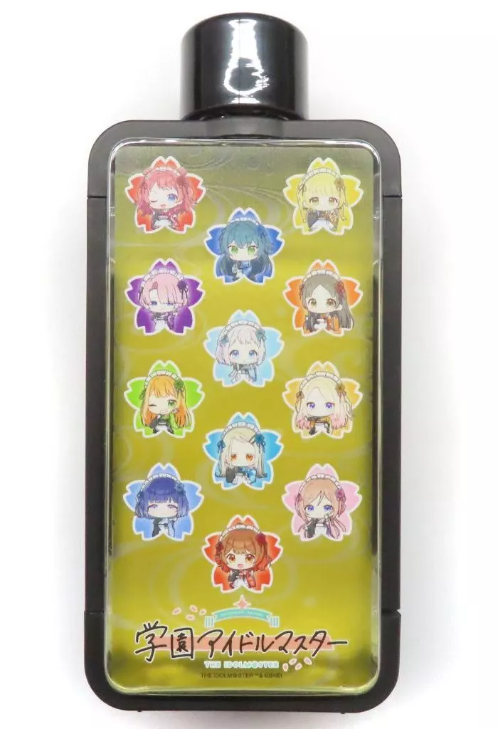 集合デザイン 和装メイドver. (ミニキャライラスト) フレームスクエアボトル 「学園アイドルマスター×にっぽん、グルメ街道」