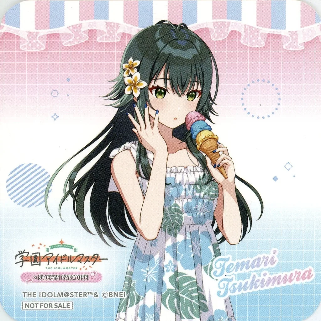 月村手毬(等身) オリジナルコースター 「学園アイドルマスター×SWEETS PARADISE 第3弾」 コラボメニュー注文特典
