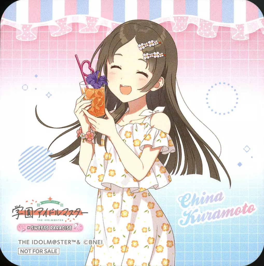 倉本千奈(等身) オリジナルコースター 「学園アイドルマスター×SWEETS PARADISE 第3弾」 コラボメニュー注文特典