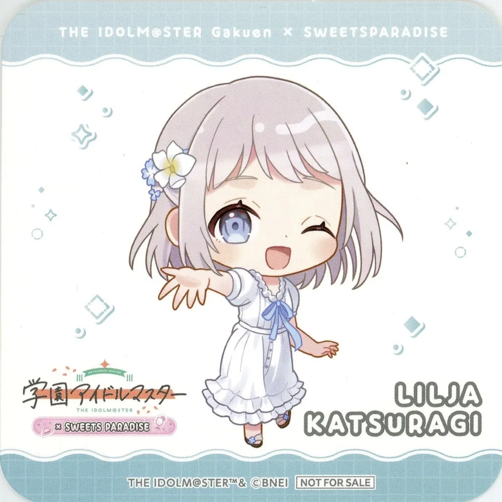 葛城リーリヤ(ミニキャラ) オリジナルコースター 「学園アイドルマスター×SWEETS PARADISE 第3弾」 コラボメニュー注文特典