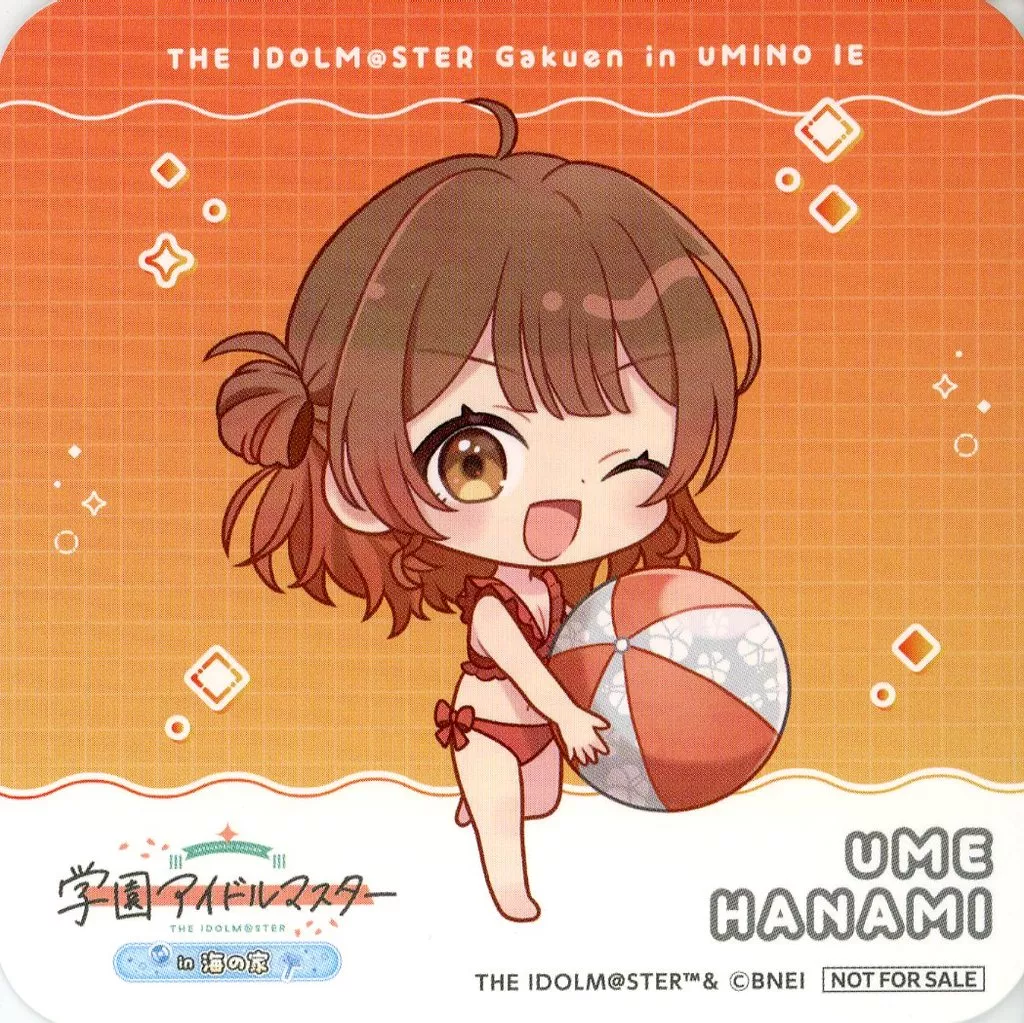 花海佑芽(ミニキャラ) オリジナルコースター 「学園アイドルマスター in SWEETS PARADISE 海の家」 コラボメニュー注文特典