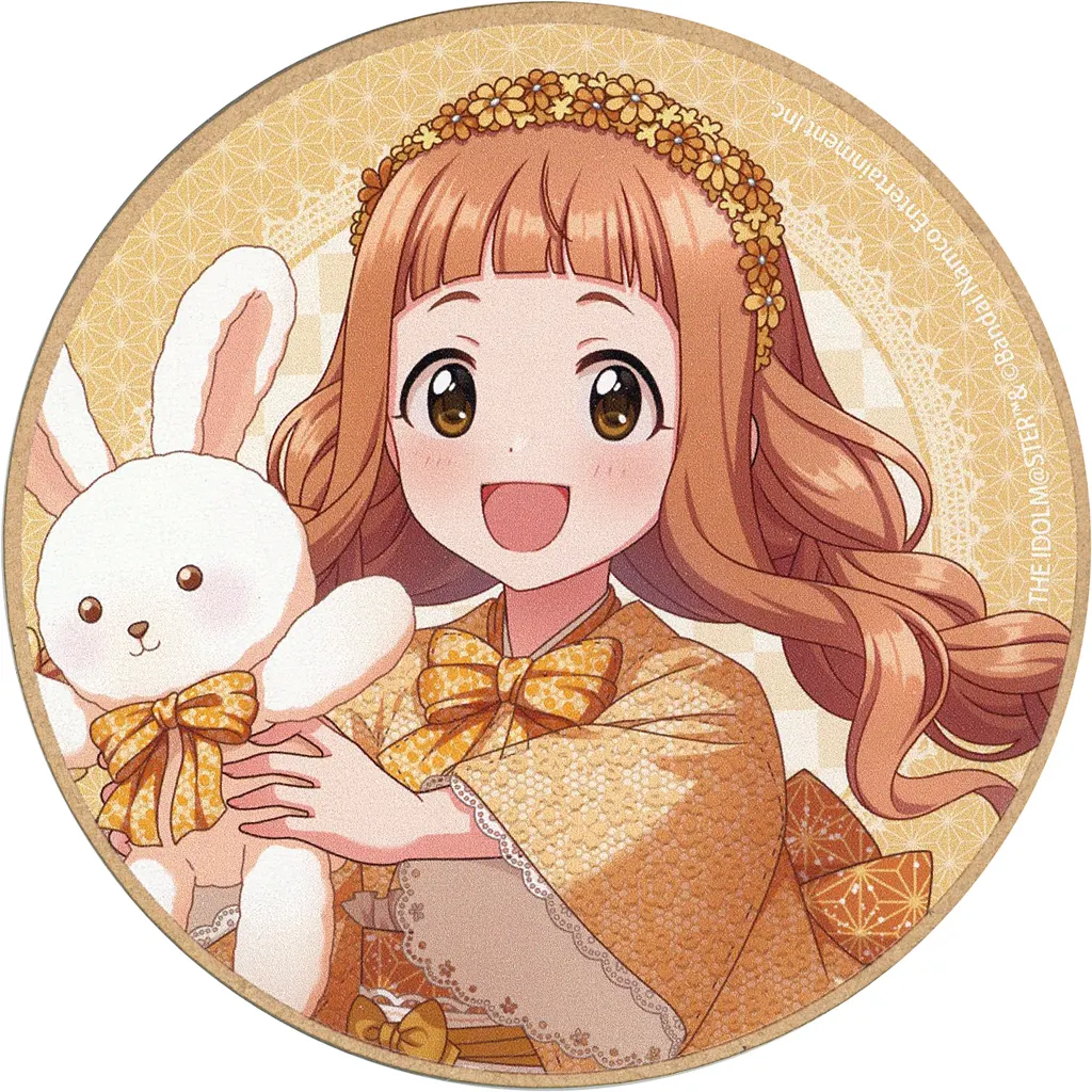 市原仁奈 描き下ろし レース着物ver. ウッド風コースター 「DRAW!DRAW! アイドルマスター シンデレラガールズ 浅草応援オンラインくじ」 C-1賞