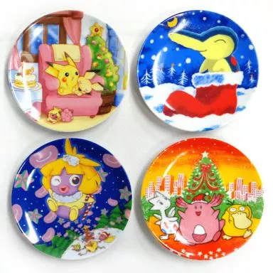駿河屋 -<中古>プレートセット(4枚) ポケモンクリスマス2000
