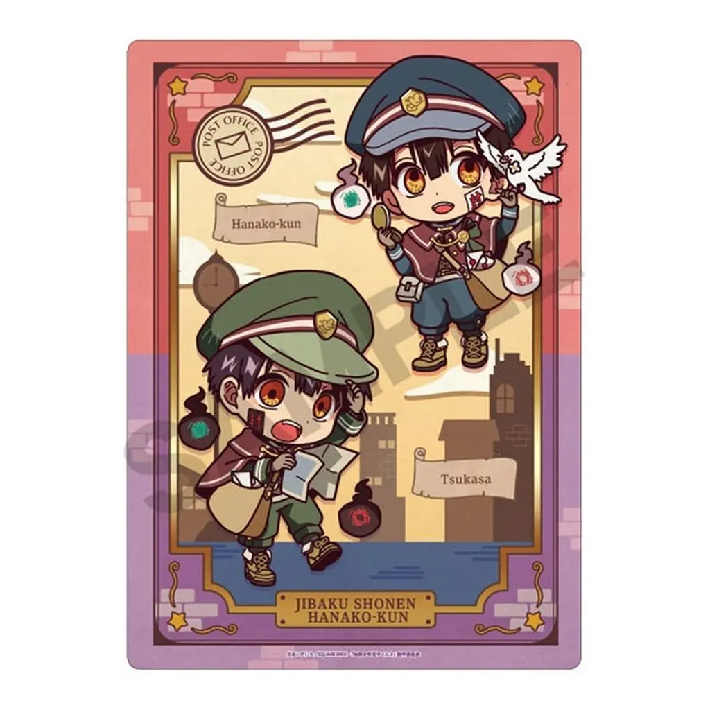下敷き　花子くん＆つかさ お手紙配達 冬 ミニキャラ 下敷き 「地縛少年花子くん2」