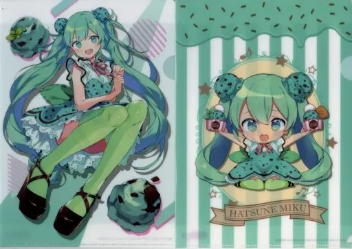 駿河屋 -<中古>初音ミク A4クリアファイル2枚セット 「初音ミク×ドン