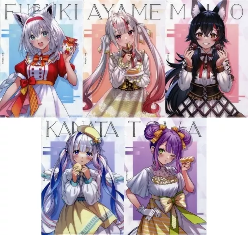 全5種セット オリジナルA4 「バーチャルYouTuber ホロライブ×ローソン キャンペーン」 対象お菓子購入特典