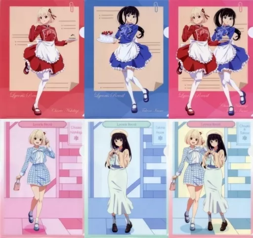 クリアファイル　全6種セット 「リコリス・リコイル ～White Palette～ in アトレ秋葉原 ブラインドA4クリアファイル」