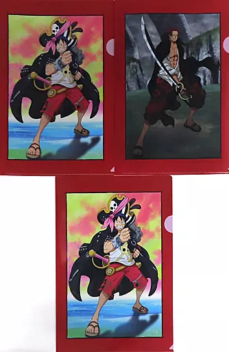 クリアファイル　[単品] ルフィ＆シャンクス 描き下ろしA4クリアファイル3枚セット 「Blu-ray/DVD 劇場版 ONE PIECE FILM RED アニメイト限定セット」 同梱特典