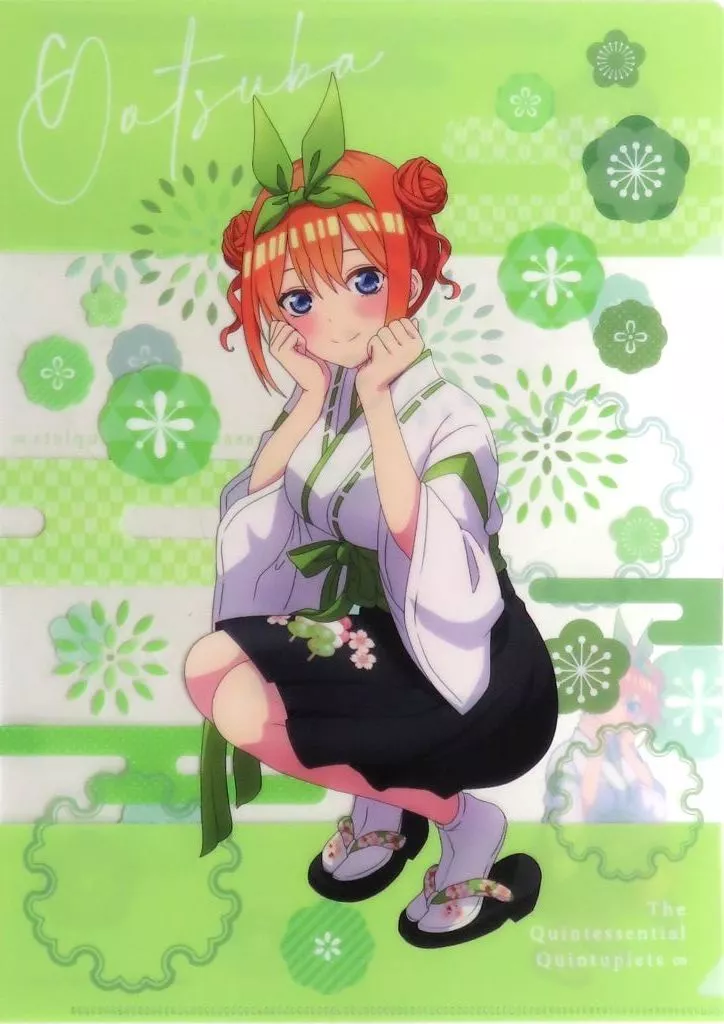 五等分の花嫁　甘い和菓子をあなたと一緒に クリアファイル　四葉 五月 駿河屋 -<中古>中野四葉 A4クリアファイル 「五等分の花嫁∽×TSUTAYA