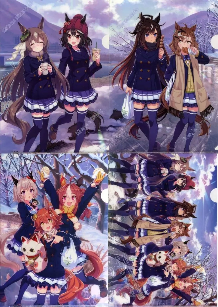 全4種セット A4 「ウマ娘 プリティーダービー×セブンイレブン 3周年キャンペーン!」 対象商品購入特典