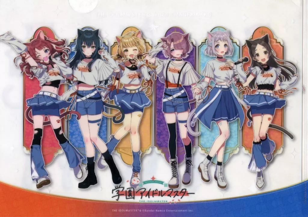 集合 A4クリアファイル 「学園アイドルマスター×カラオケまねきねこ」