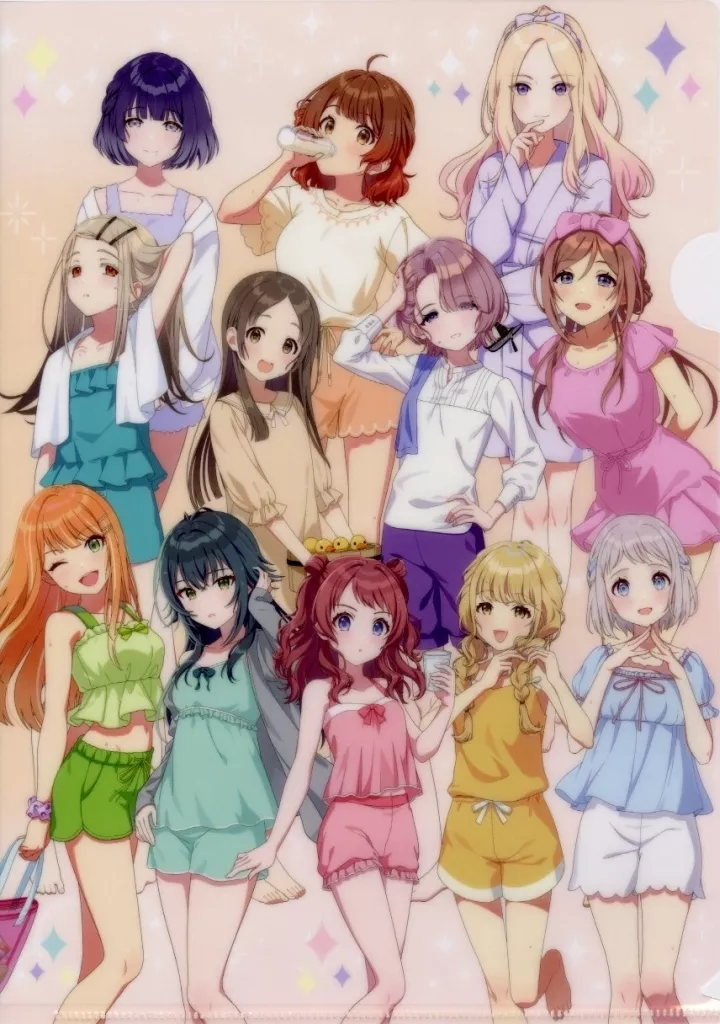 集合 A4クリアファイル 「学園アイドルマスター×極楽湯・RAKU SPA ようこそ極楽湯 ～寒冬の湯園地～」